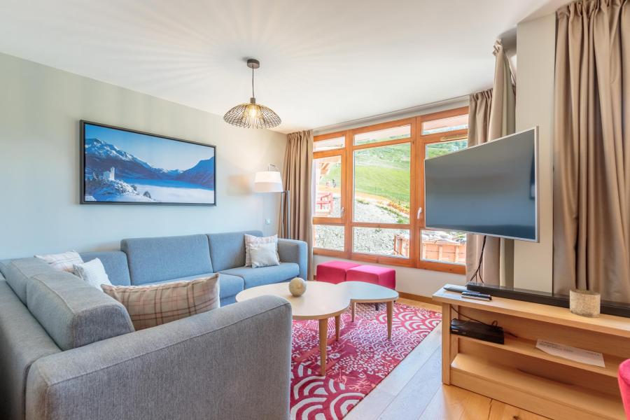 Ski verhuur Appartement 4 kamers 7 personen (912) - Résidence les Monarques - Les Arcs - Woonkamer