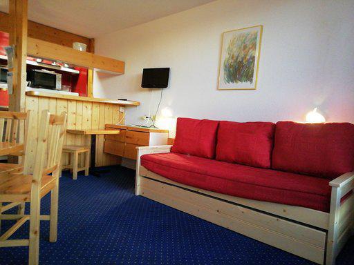 Ski verhuur Appartement 2 kamers 5 personen (1112) - Résidence les Tournavelles - Les Arcs - Woonkamer