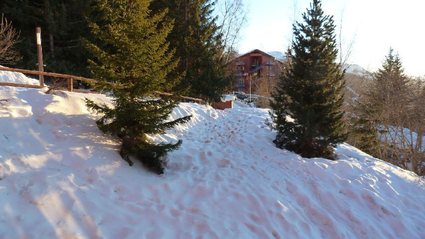 Location au ski Studio 4 personnes (313) - Résidence Mirantin 3 - Les Arcs - Extérieur hiver