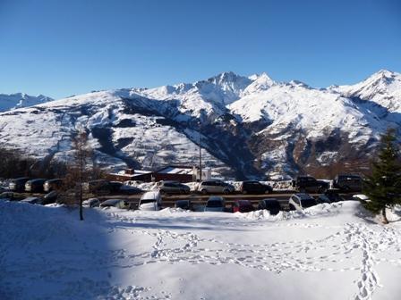 Vacances en montagne Studio cabine 4 personnes - Résidence Pierre Blanche - Les Arcs - Extérieur hiver