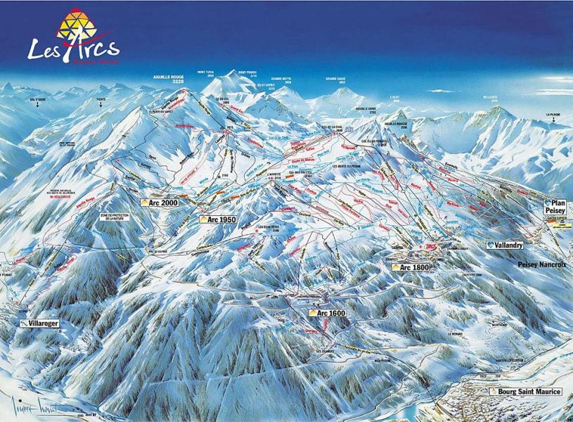 Wynajem na narty Résidence Varet - Les Arcs - Plan