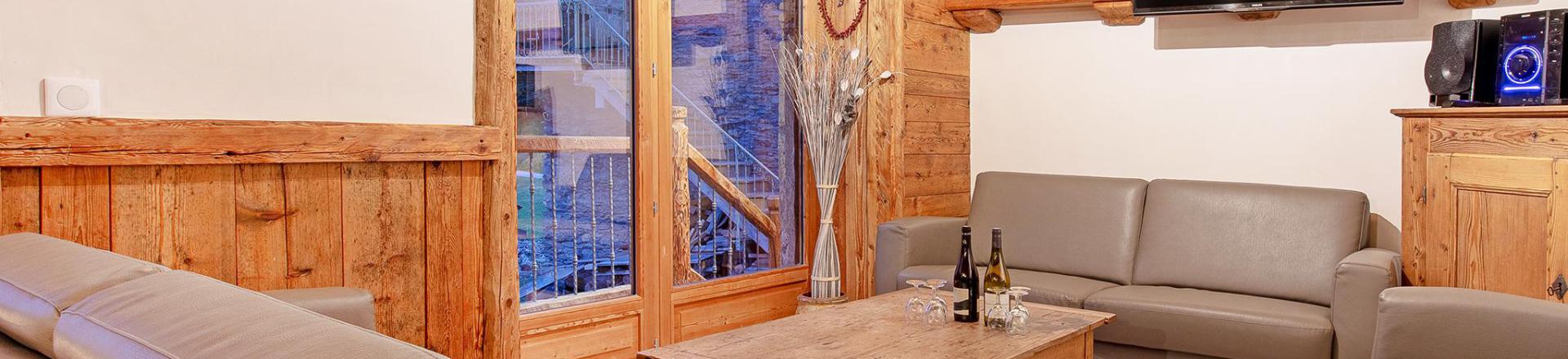 Rent in ski resort Chalet Farmhouse - Les Arcs - Living room