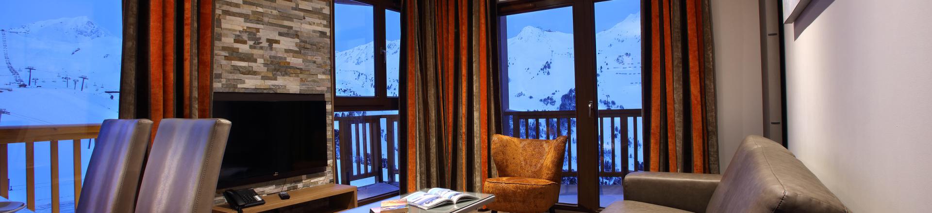 Rent in ski resort Résidence Chalet des Neiges la Source des Arcs - Les Arcs - Living area