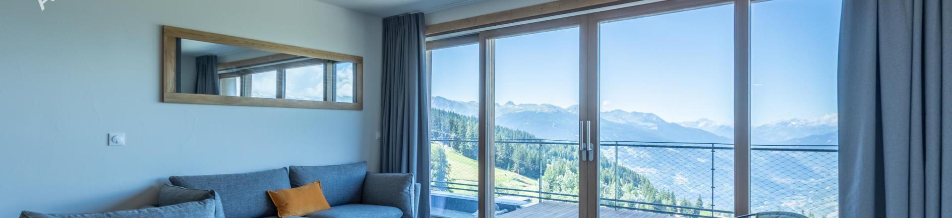 Rent in ski resort 5 room apartment sleeping corner 12 people (301) - Résidence le Ridge - Les Arcs - Living room