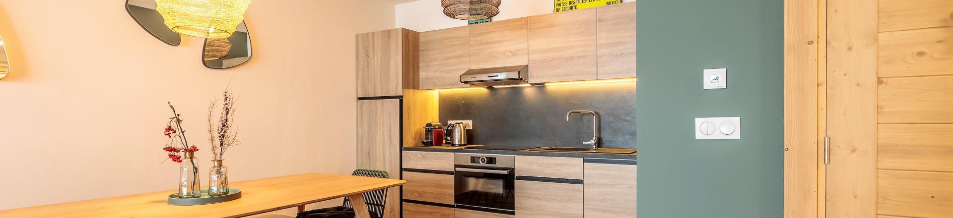 Wynajem na narty Apartament 3 pokojowy z alkową 8 osób (403) - Résidence le Ridge - Les Arcs - Pokój gościnny