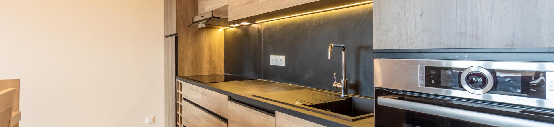 Alquiler al esquí Apartamento 3 piezas para 8 personas (303) - Résidence le Ridge - Les Arcs - Kitchenette