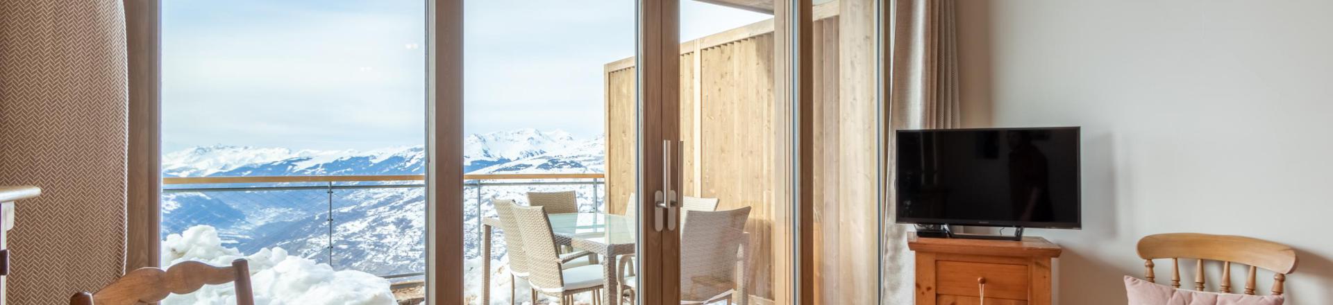 Ski verhuur Appartement 3 kamers bergnis 8 personen (403) - Résidence le Ridge - Les Arcs - Woonkamer