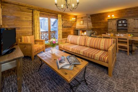 Ski verhuur Appartement 3 kamers 4-6 personen - Chalet de l'Ours - Les Arcs - Woonkamer