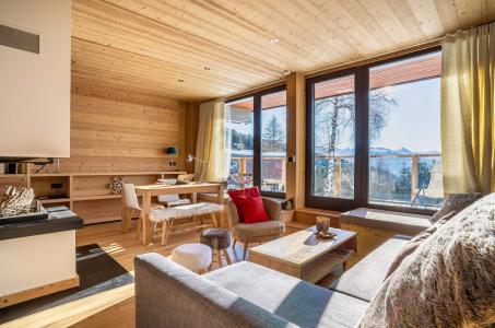 Rent in ski resort 6 room triplex chalet 12 people - Chalet St Barth - Les Arcs - Living room