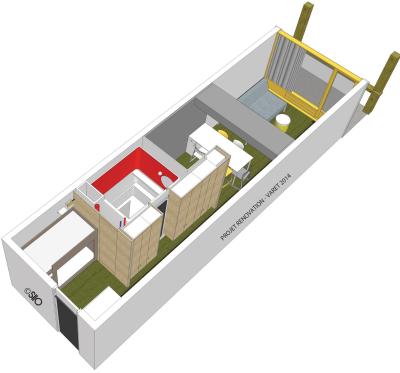 Location au ski Studio coin montagne 5 personnes (1042) - La Résidence Varet - Les Arcs - Plan