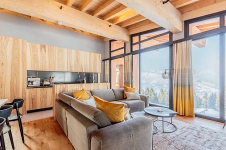 Skiverleih 5 Zimmer Maisonettewohnung für 10 Personen (C33) - Les Cristaux - Les Arcs - Wohnzimmer
