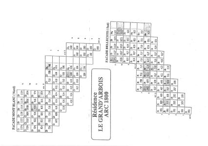 Wynajem na narty Studio z alkową 4 osoby (405) - Résidence Grand Arbois - Les Arcs - Plan