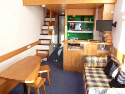 Ski verhuur Appartement 1 kamers 5 personen (320) - Résidence l'Aiguille Grive Bât I - Les Arcs - Woonkamer