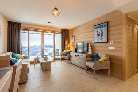 Skiverleih 3-Zimmer-Appartment für 6 Personen (504) - Résidence le Ridge - Les Arcs - Wohnzimmer