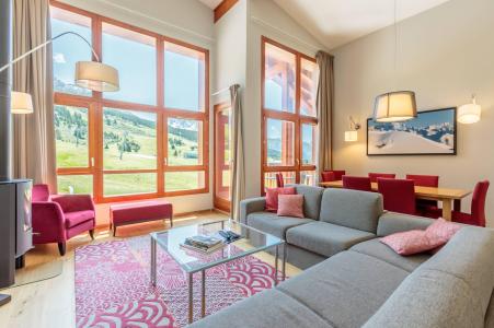 Ski verhuur Appartement 5 kamers 7-9 personen (501) - Résidence les Monarques - Les Arcs - Woonkamer