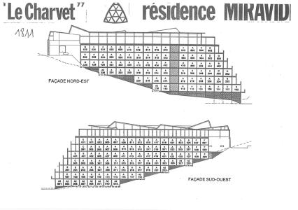 Skiverleih Résidence Miravidi - Les Arcs - Plan
