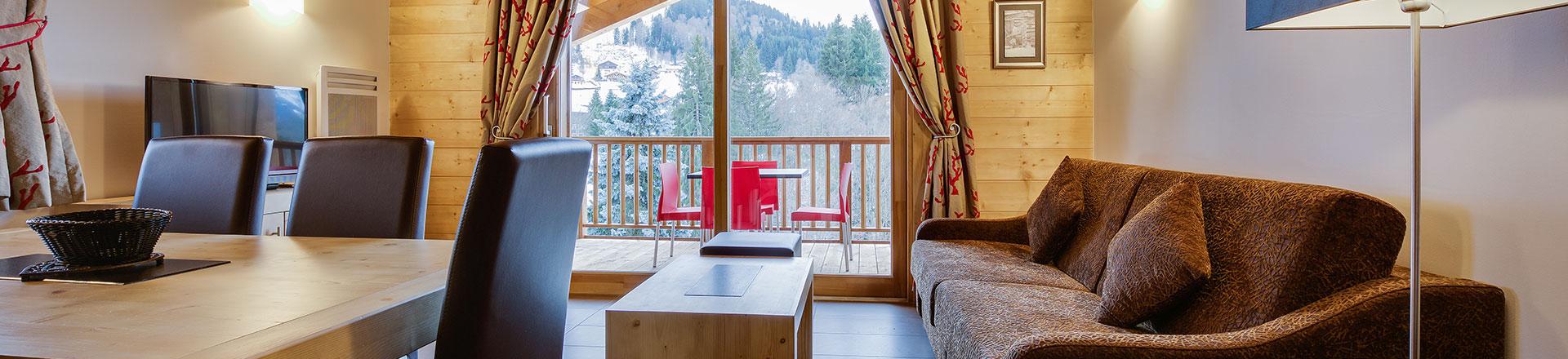 Rent in ski resort Résidence Léana - Les Carroz - Living room