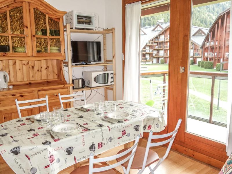 Ski verhuur Appartement 1 kamers 4 personen (7) - L'Enclave I et J - Les Contamines-Montjoie - Woonkamer