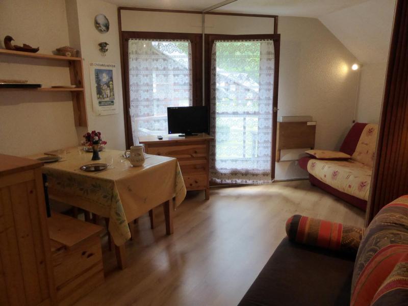 Rent in ski resort Studio cabin 4 people (B66) - Résidence la Borgia - Les Contamines-Montjoie - Living room