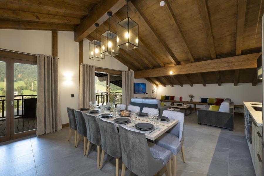 Rent in ski resort 5 room apartment 10 people (Prestige) - Résidence Les Chalets Láska - Les Contamines-Montjoie - Dining area