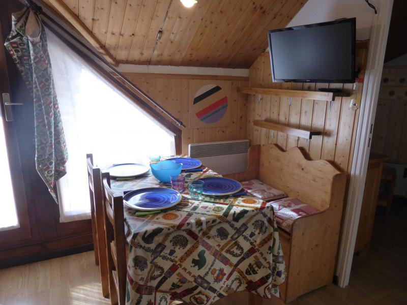 Ski verhuur Appartement 2 kamers bergnis 4 personen (812) - Résidence les Combettes - Les Contamines-Montjoie - Woonkamer