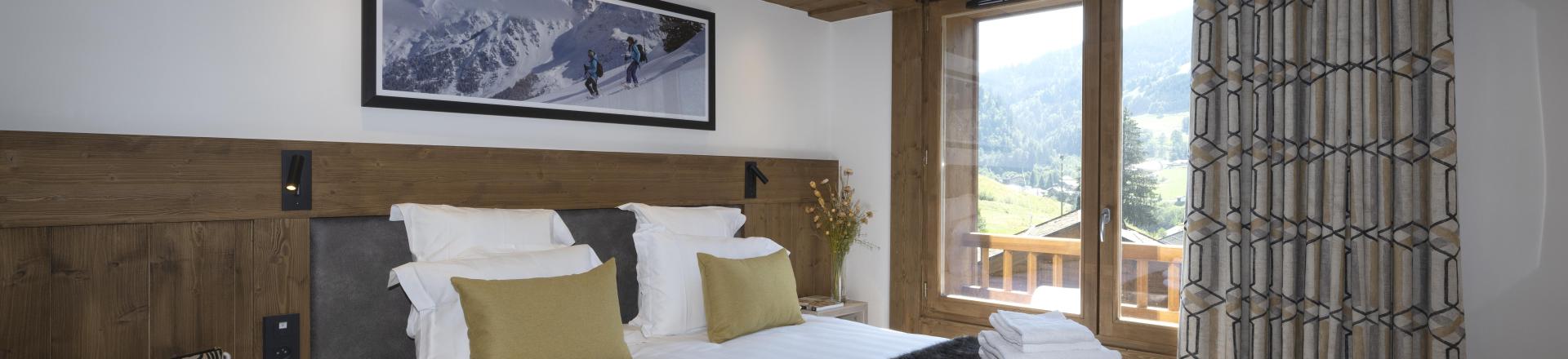 Rent in ski resort 4 room apartment 8 people - Résidence Les Chalets Láska - Les Contamines-Montjoie - Bedroom