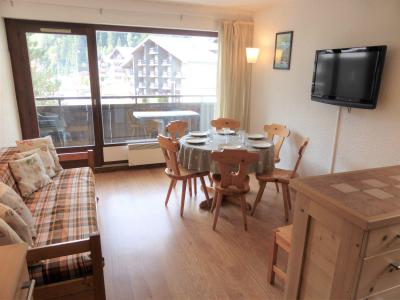 Ski verhuur Appartement 3 kamers 6 personen (D75/R571) - Résidence Rochasset - Les Contamines-Montjoie - Woonkamer
