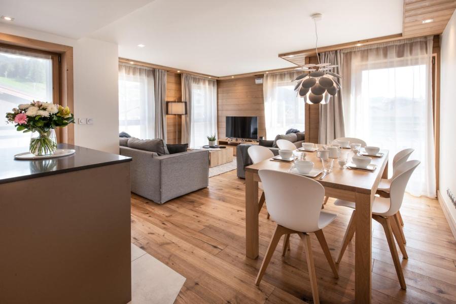 Skiverleih Wohnung 3 Zimmer Kabine 4-6 Personen (A202) - Annapurna - Les Gets - Wohnzimmer