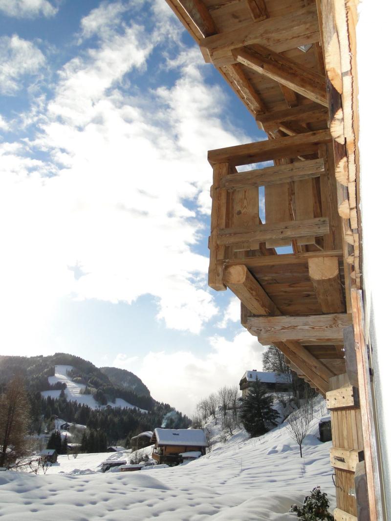 Wakacje w górach Domek górski duplex 6 pokojowy dla 15 osób - Chalet Chez la Fine - Les Gets - Zima na zewnątrz