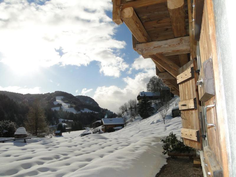 Wakacje w górach Domek górski duplex 6 pokojowy dla 15 osób - Chalet Chez la Fine - Les Gets - Zima na zewnątrz