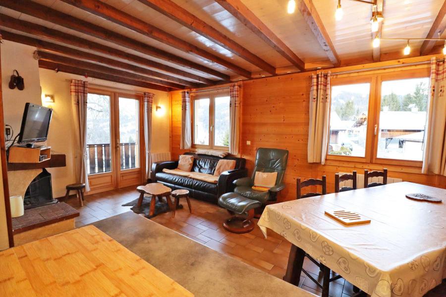 Skiverleih 4 Zimmer Chalet für 8 Personen - Chalet Gibannaz - Les Gets - Wohnzimmer