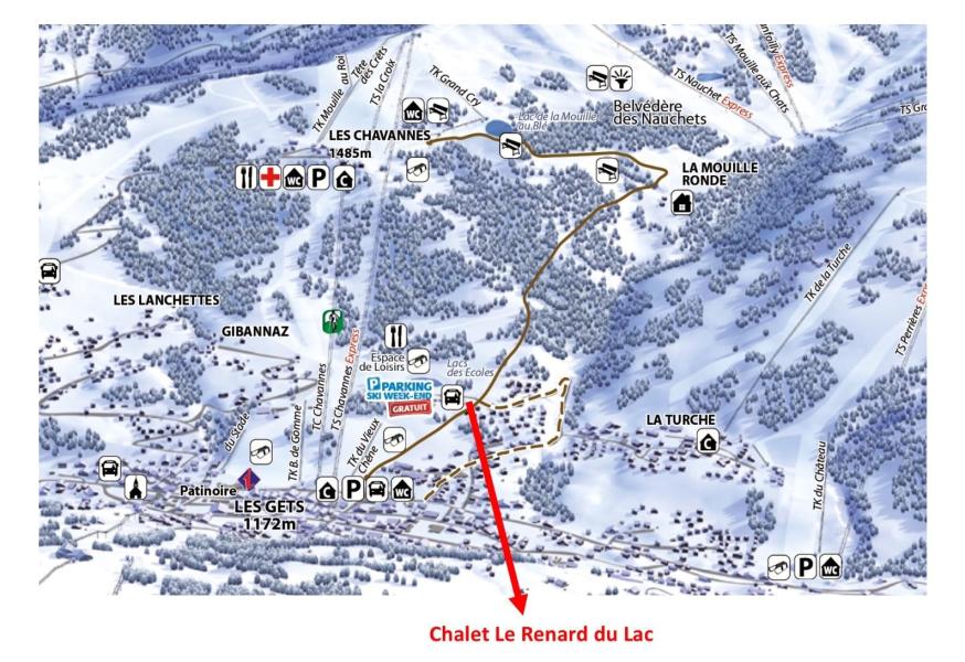 Ski verhuur Chalet Renard du Lac - Les Gets - Kaart