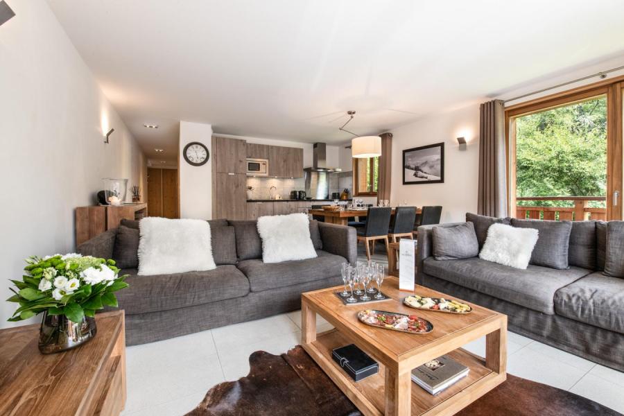 Ski verhuur Appartement 4 kamers 6 personen (14) - K2 - Les Gets - Woonkamer