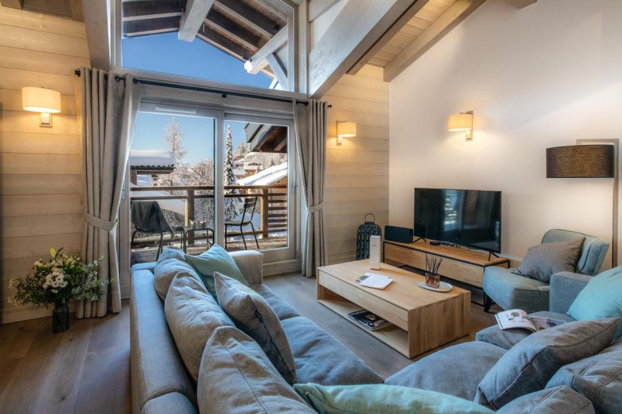 Ski verhuur Appartement 4 kamers 5-7 personen (32) - Kinabalu - Les Gets - Woonkamer