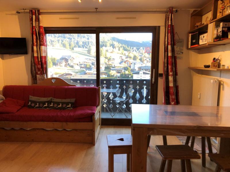 Skiverleih Studio Schlafnische 4 Personen (w) - Résidence Arc-en-Ciel - Les Gets - Wohnzimmer