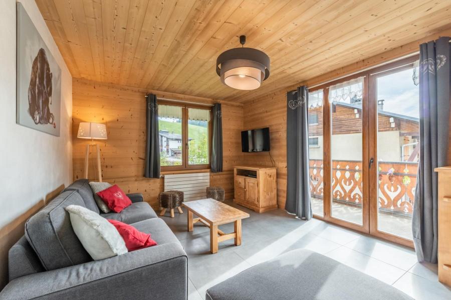 Location au ski Appartement 3 pièces 6 personnes - Résidence Aulnaie - Les Gets - Séjour