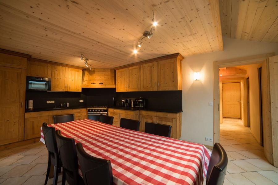 Ski verhuur Appartement duplex 5 kamers 10 personen - Résidence Azalées - Les Gets - Woonkamer