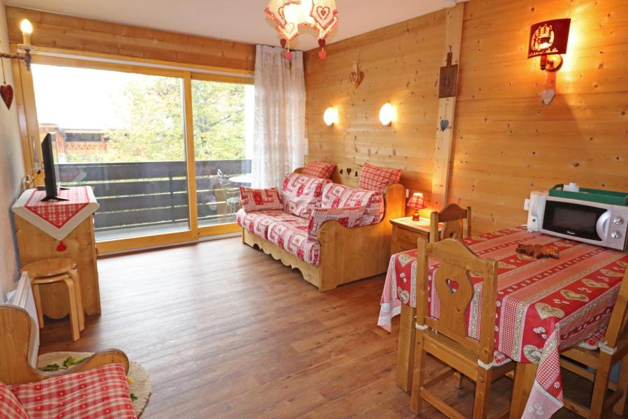 Ski verhuur Appartement 2 kamers 5 personen (R51) - Résidence Benevy - Les Gets - Woonkamer