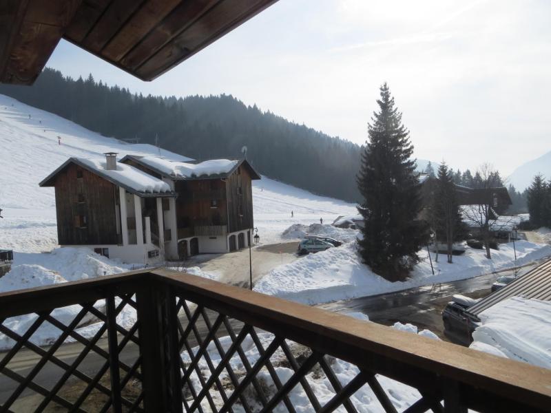 Skiverleih Wohnung 2 Mezzanine Zimmer 4 Leute - Résidence Bois de Lune  - Les Gets - Balkon