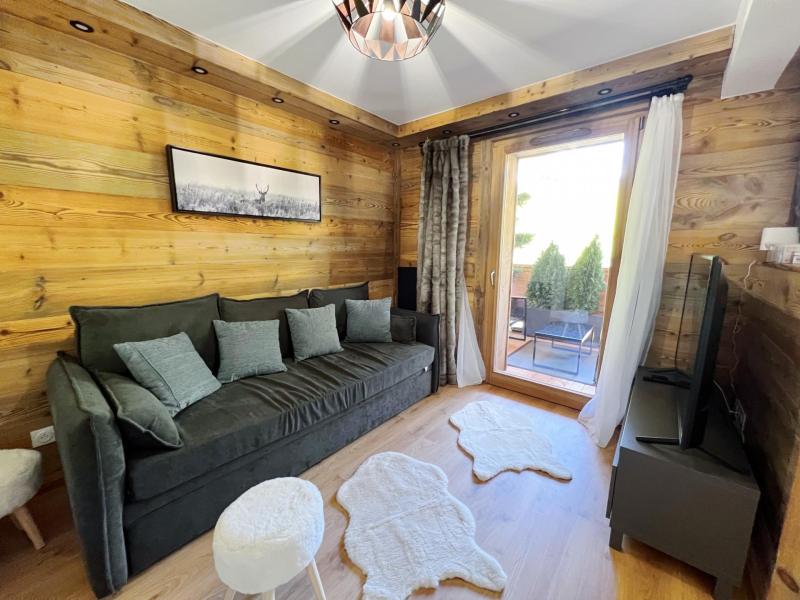 Rent in ski resort 3 room duplex apartment 6 people - Résidence Carmine Lodge - Les Gets - Living room