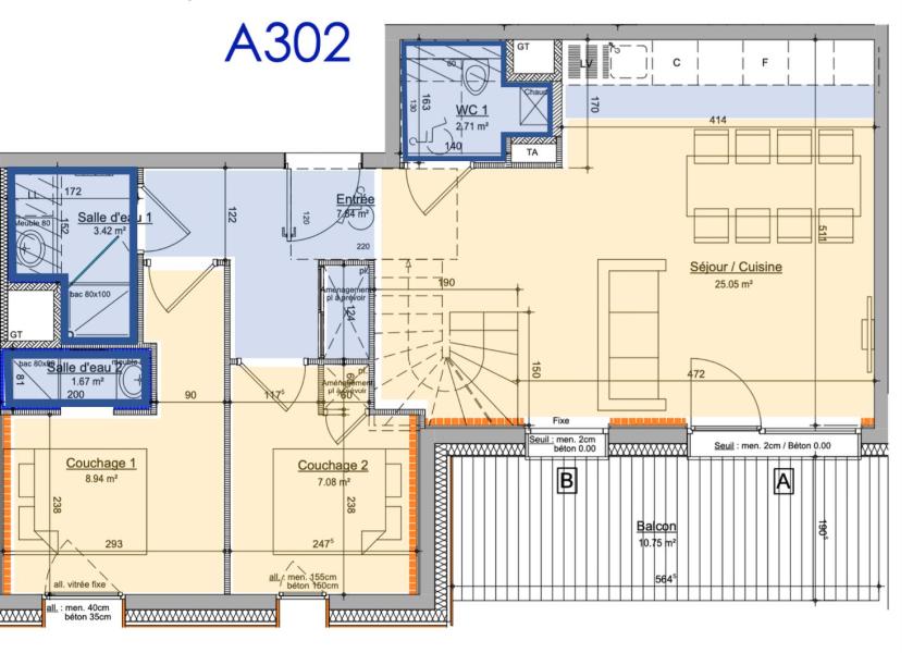 Rent in ski resort 5 room duplex apartment 8 people - Résidence Carmine Lodge - Les Gets - Plan