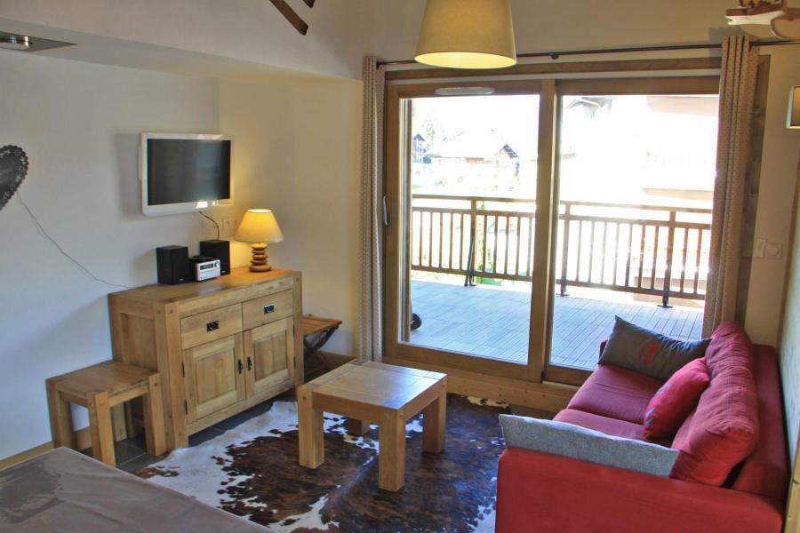 Rent in ski resort 4 room duplex apartment 8 people - Résidence Chalune - Les Gets - Living room