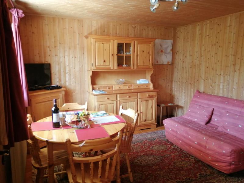 Ski verhuur Appartement 2 kamers 4 personen - Résidence Croc Blanc - Les Gets - Woonkamer