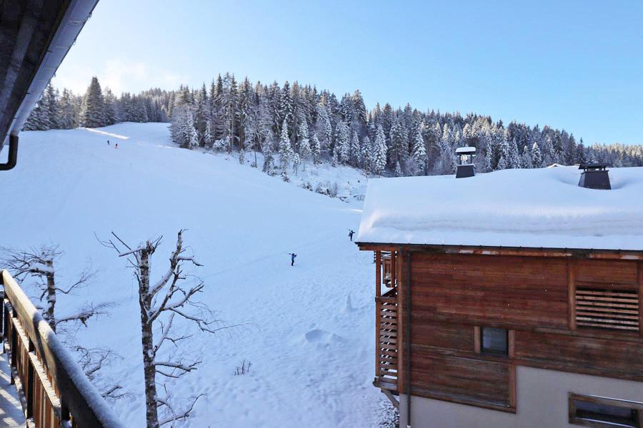Location au ski Appartement 1 pièces mezzanine 6 personnes - Résidence Drakkars - Les Gets - Extérieur hiver