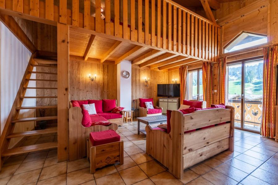 Rent in ski resort 4 room mezzanine apartment 8 people (32) - Résidence Forge - Les Gets - Living room