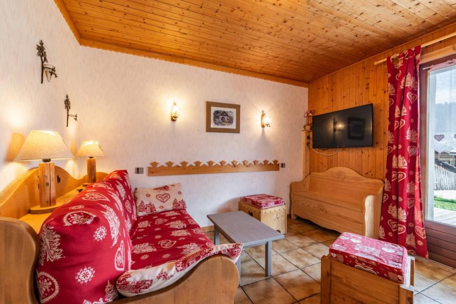 Ski verhuur Appartement 2 kamers 6 personen (60) - Résidence Forge - Les Gets - Woonkamer