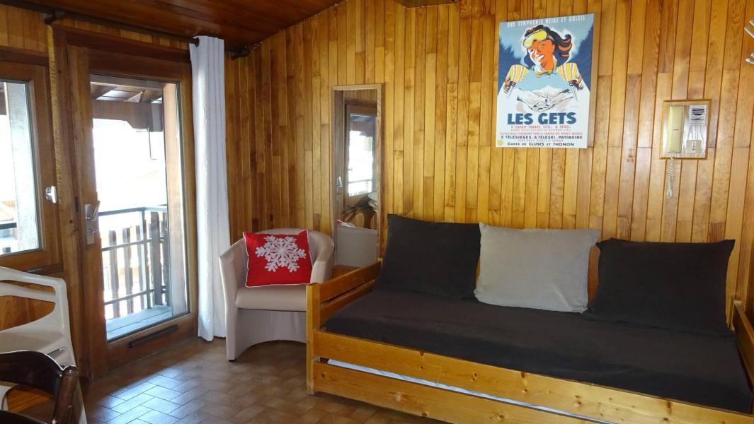 Rent in ski resort 2 room apartment 4 people (155) - Résidence Galaxy  - Les Gets - Living room