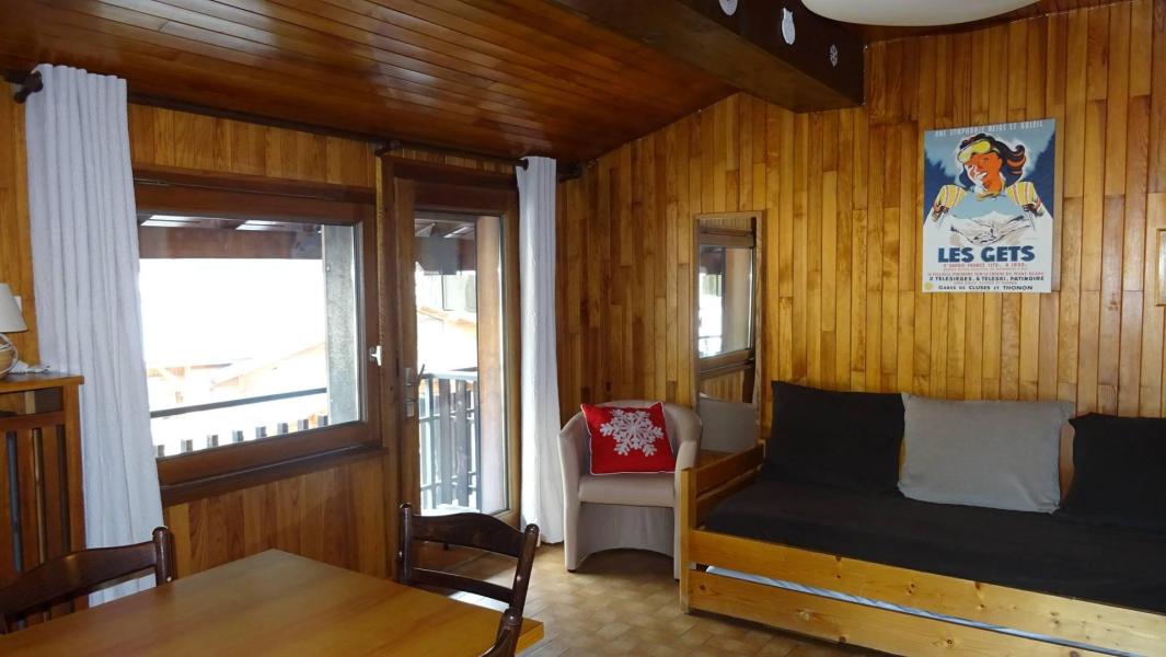 Skiverleih 2-Zimmer-Appartment für 4 Personen (155) - Résidence Galaxy  - Les Gets - Wohnzimmer