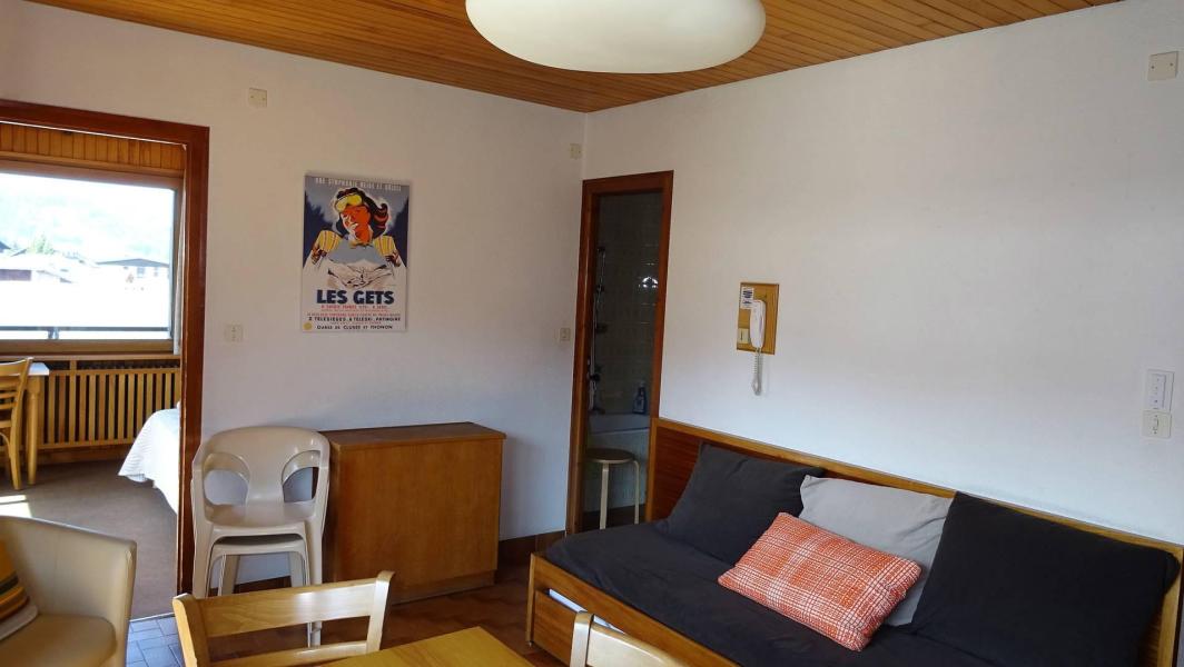 Ski verhuur Appartement 2 kamers 4 personen (203) - Résidence Galaxy  - Les Gets - Woonkamer