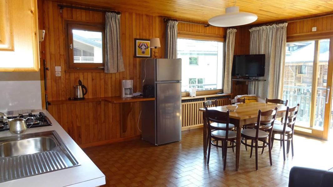 Ski verhuur Appartement 3 kamers 6 personen (144) - Résidence Galaxy  - Les Gets - Woonkamer